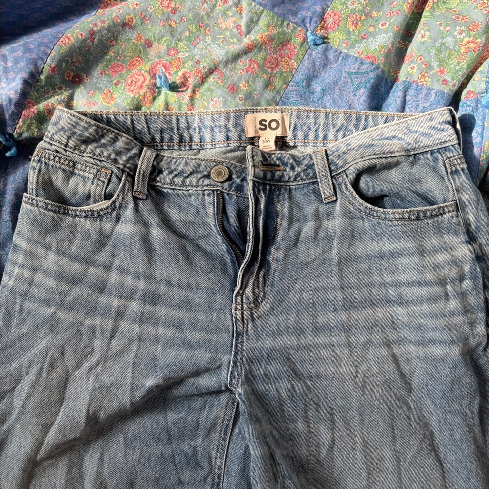 SO jeans mid rise medium wash